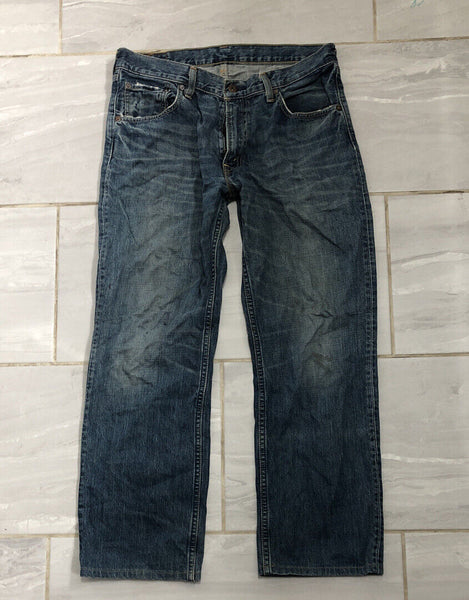 LEVIS 502 Jeans W 34 L 28 Blue Denim Straight Fit Red Tab No 711