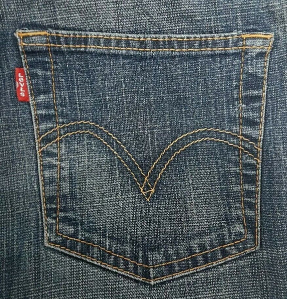 LEVIS 511 JEANS Womens W 30 L 34 BLUE DENIM RED TAB CLASSIC FIT (990)