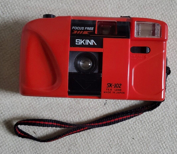 Vintage Camera 1980's Japan Rokinon  SK-102 35mm Red - Display or Prop Only