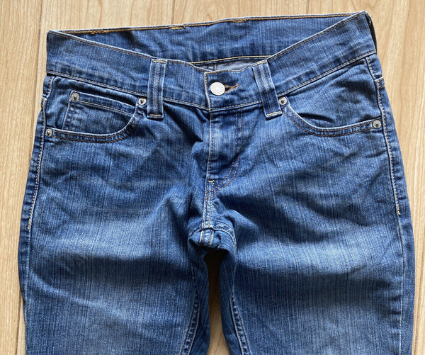 LEVIS Jeans Womens W 28 L 32 Slim Fit Blue Denim Red Tab No 186