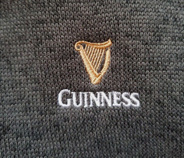 GUINNESS Fleece Jacket Mens 2XL Charcoal Thick Lining - Warm