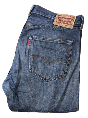 Vintage LEVIS 501 Jeans Mens W 34 L 32 Blue Denim Red Tab No. 1216