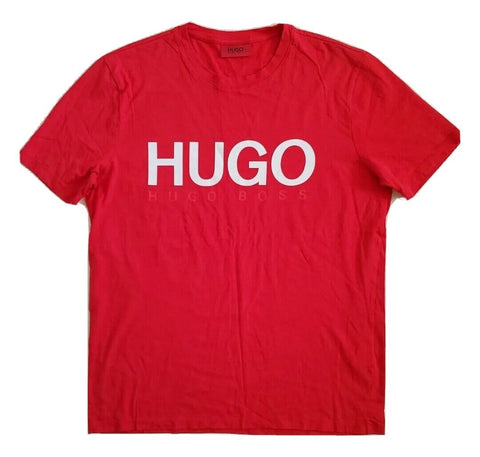 HUGO BOSS T Shirt Mens S Red Big Logo NWOT