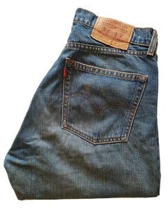 LEVIS 512 JEANS Mens W 30 L 34 VINTAGE BLUE DENIM RED TAB CLASSIC FIT (28)