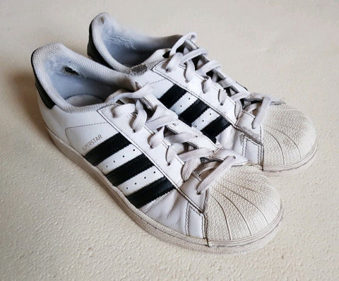 ADIDAS SUPERSTAR Womens UK 5.5 EU 38.5 Classic White Black Leather RRP £75