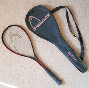 Head Eclipse Squash Racket with Bag Metallic Red Black With Carry Bag