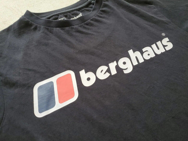 Berghaus T-Shirt Mens S Black Big Logo Only Worn Once - Was £40