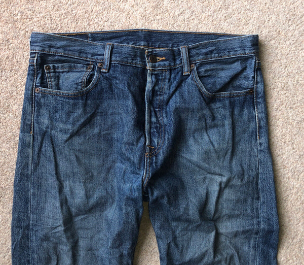 Vintage LEVIS 501 Jeans Mens W 34 L 32 Blue Denim Red Tab No. 1216