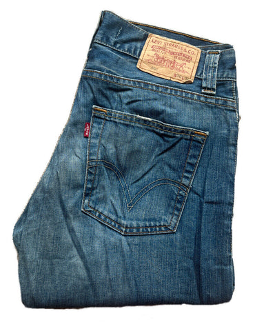 LEVIS 506 JEANS Mens W 30 L 34 VINTAGE BLUE DENIM RED TAB STRAIGHT FIT A30