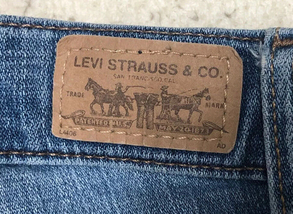 LEVIS 529 JEANS Womens W 28 L 26 Curvy Boot Cut Blue Denim Red Tab No 428