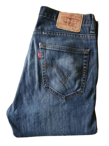 LEVIS 375 JEANS Mens W 34 L 31 VINTAGE BLUE DENIM RED TAB CLASSIC FIT (75)