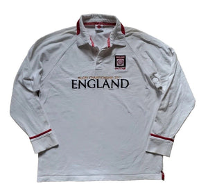 ENGLAND ON TOUR Rugby Shirt Mens XXL 2011 Championship White Long Sleeved