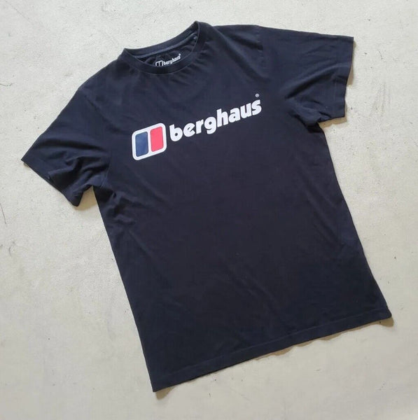 Berghaus T-Shirt Mens S Black Big Logo Only Worn Once - Was £40