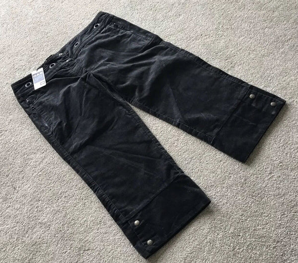 GAS JEANS CROPPED BLAZED PANTS BLACK Size 27 Waist 19 Leg RRP £80