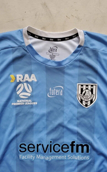 ADELAIDE CITY FC SHIRT JERSEY Mens M Season 2022 Away Futera Blue BRAND NEW