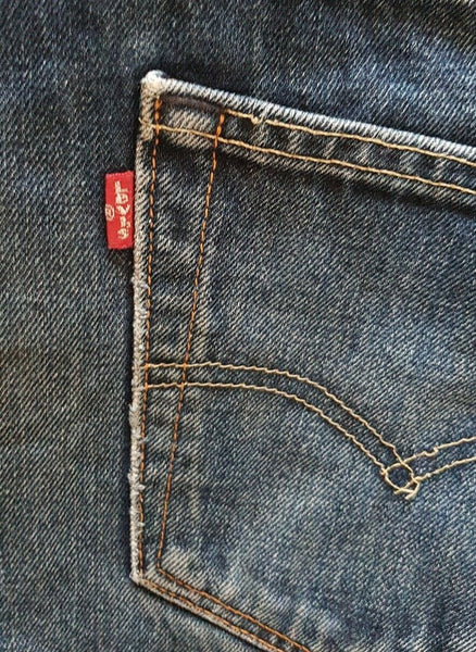 LEVIS 751 JEANS Mens W 32 L 29 VINTAGE BLUE DENIM RED TAB REGULAR FIT (151)