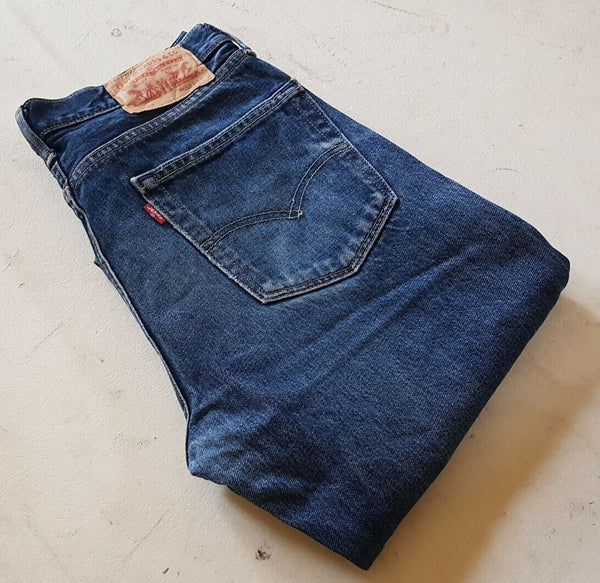 LEVIS 751 JEANS Mens W 32 L 29 VINTAGE BLUE DENIM RED TAB REGULAR FIT (151)