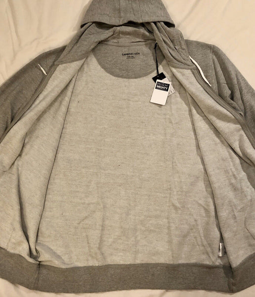 High and Mighty Hoodie Sweatshirt Grey Mens Size XL 50 Inch Chest