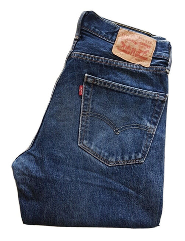 LEVIS 751 JEANS Mens W 32 L 29 VINTAGE BLUE DENIM RED TAB REGULAR FIT (151)