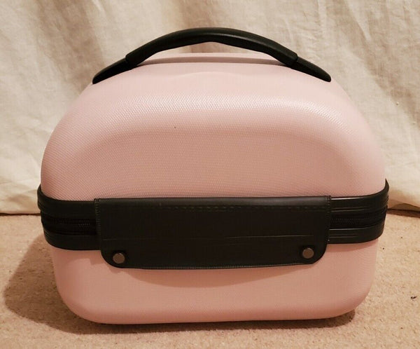 METROPOLIS CABIN SUITCASE and VANITY CASE SET Hardshell 2 Wheels Lock Pink