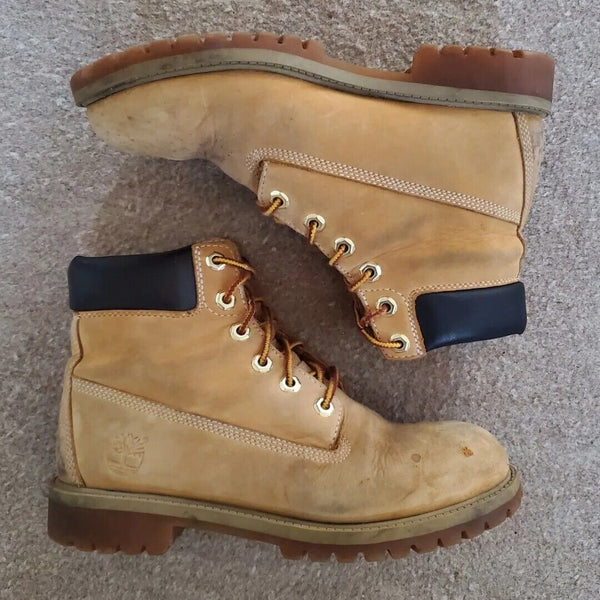 TIMBERLAND BOOTS Womens UK 4.5 EU 37.5 Classic 6 Inch Wheat Nubuck Leather