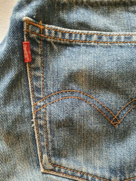 LEVIS 512 JEANS Mens W 30 L 34 VINTAGE BLUE DENIM RED TAB CLASSIC FIT (28)