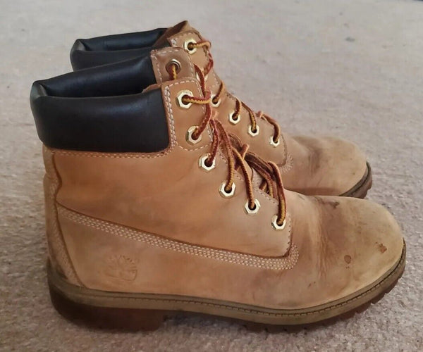 TIMBERLAND BOOTS Womens UK 4.5 EU 37.5 Classic 6 Inch Wheat Nubuck Leather