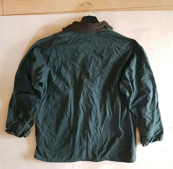 PANDA LINE Wax Jacket Coat Mens XL Green Waxed Cotton Vintage Made In UK (56)