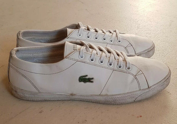 LACOSTE MARCEL TRAINERS Womens UK 5 EU 38 White Leather Iconic Croc RRP £75