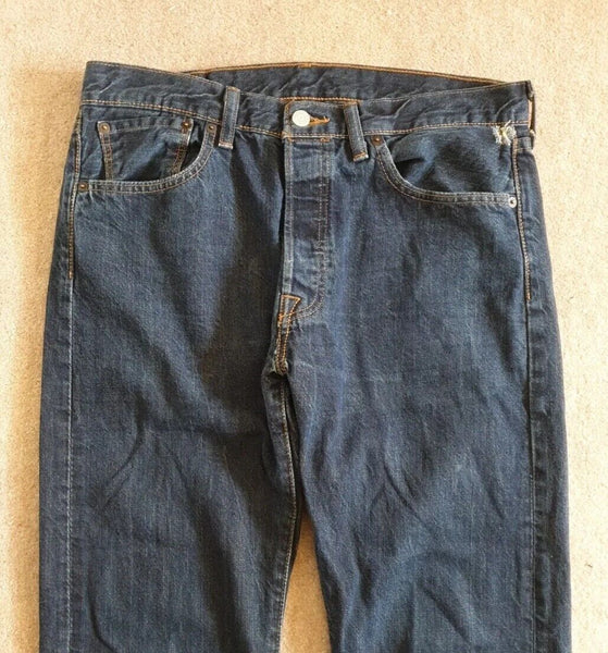 LEVIS 501 JEANS Men’s W 32 L 30 VINTAGE Blue Denim Red Tab Straight Fit B23