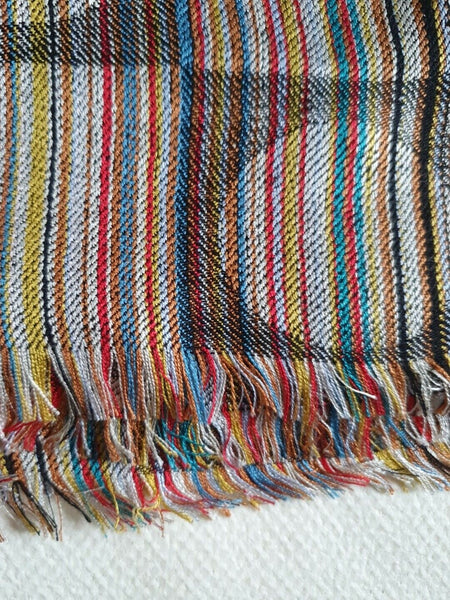 PAUL SMITH SCARF SILK WOOL SIGNATURE STRIPE CIRCLE SQUARE LIBERTY BNWT RRP £175