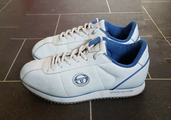 VINTAGE SERGIO TACCHINI TRAINERS Womens UK 5.5 EU 38.5 Star 1980s Grey Leather