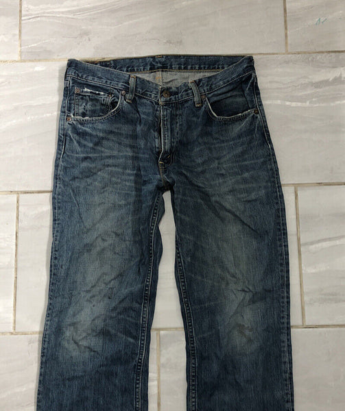 LEVIS 502 Jeans W 34 L 28 Blue Denim Straight Fit Red Tab No 711