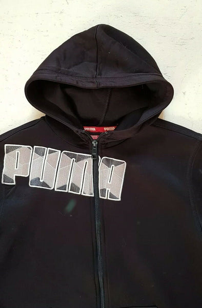 VINTAGE PUMA HOODIE SWEATSHIRT BLACK Mens S LIMITED EDITION