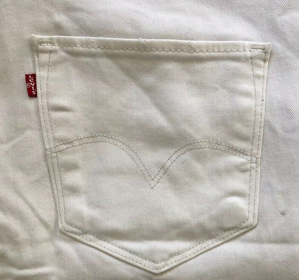 LEVIS 710 JEANS Womens W 30 L 30 WHITE DENIM BOOTCUT FIT RED TAB  no 445