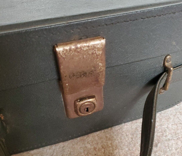 VINTAGE VANITY CASE Suitcase Grey Small Excellent Condition 1950s