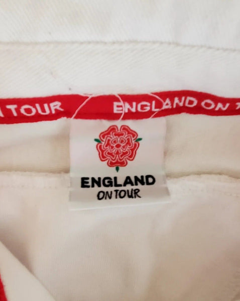 ENGLAND ON TOUR Rugby Shirt Mens XXL 2011 Championship White Long Sleeved