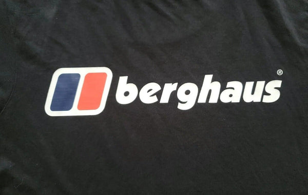 Berghaus T-Shirt Mens S Black Big Logo Only Worn Once - Was £40