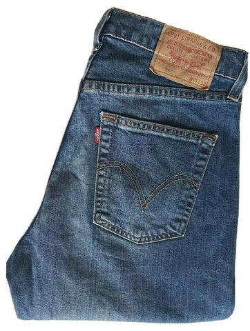 LEVIS 751 JEANS Mens W 30 L 30 VINTAGE BLUE DENIM RED TAB CLASSIC FIT (207)