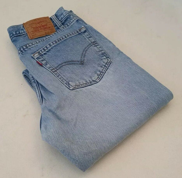 LEVIS 505 JEANS Mens W 34 L 32 CLASSIC FIT BLUE DENIM RED TAB 1357