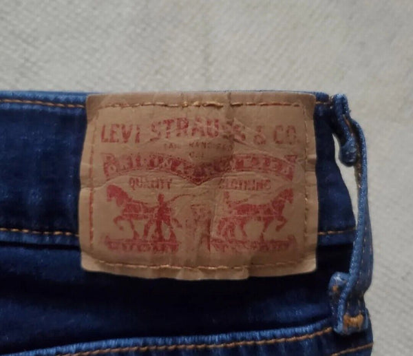 LEVIS 511 Jeans Womens W 30 L 32 Indigo Blue Denim Slim Fit Stretch Red Tab