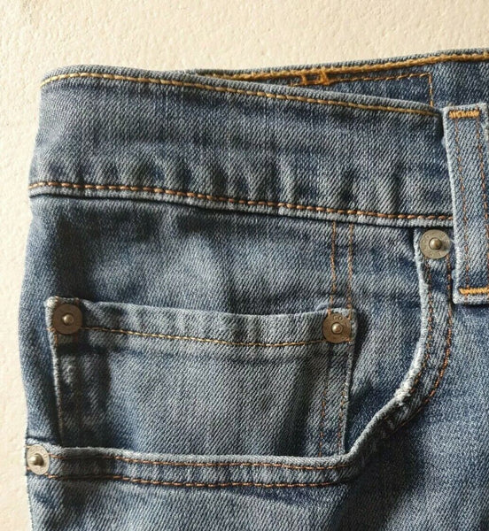 LEVIS 373 JEANS Mens W 34 L 32 VINTAGE BLUE DENIM RED TAB CLASSIC FIT (71)