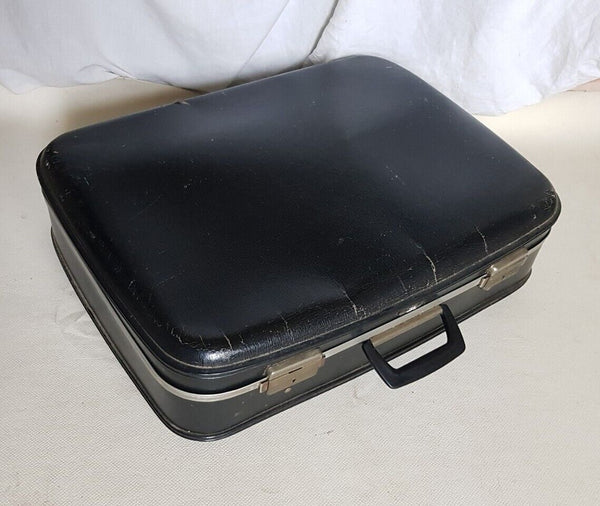 VINTAGE SUITCASE Black Crown Made In UK 1950's Small Size