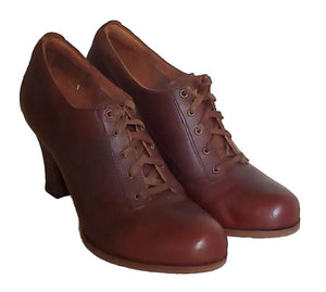 TIMBERLAND STRATHAM SHOES Womens UK 7 EU 40 Brown Leather Lace Up High Heels