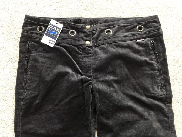 GAS JEANS CROPPED BLAZED PANTS BLACK Size 27 Waist 19 Leg RRP £80