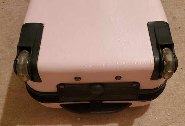 METROPOLIS CABIN SUITCASE and VANITY CASE SET Hardshell 2 Wheels Lock Pink