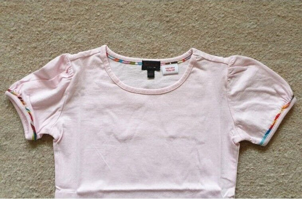 Girls PAUL SMITH Tshirt Baby Grow Age 2 Pink Signature Stripe Age 2 Cotton