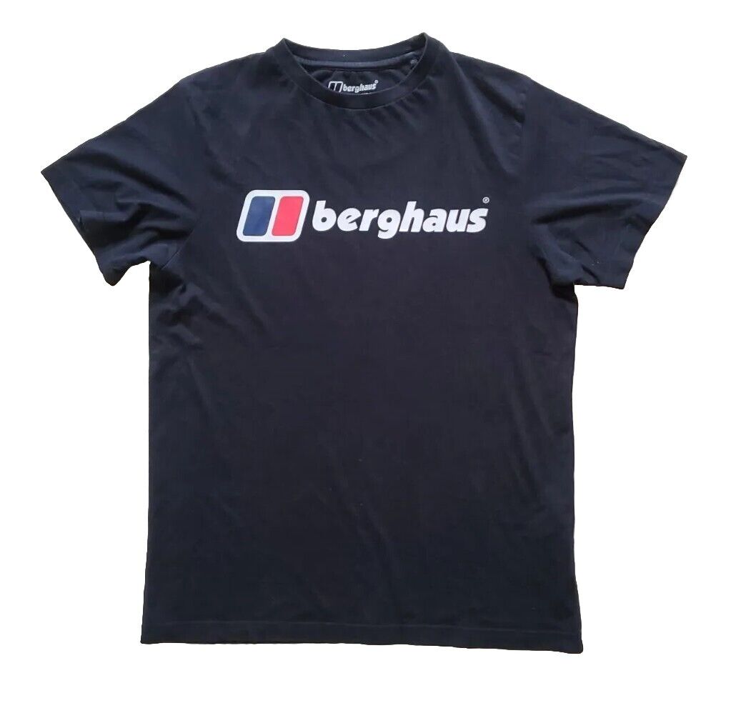 Berghaus T-Shirt Mens S Black Big Logo Only Worn Once - Was £40