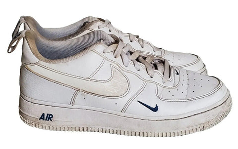 NIKE AIR FORCE 1 LV8 White Blue Womens Uk 6 Eu 39 Leather