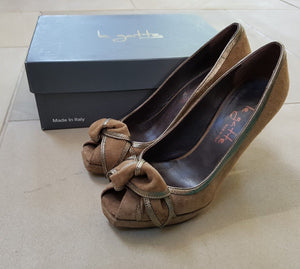 LE GATTE ITALIAN SHOES Womens UK 4 EU 36 Light Mocha Brown Suede RRP £89